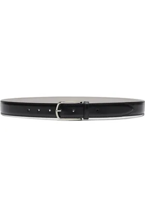 Brunello Cucinelli Belts, male, , Size: 105 CM Leather Belt with Silver Hardware