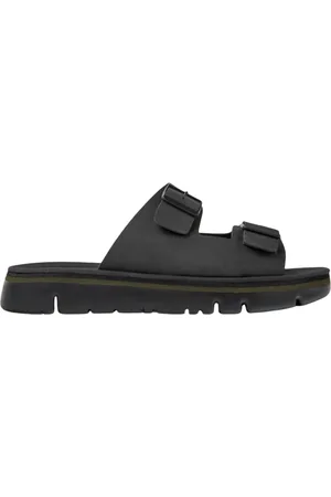 Camper Sliders, male, , Size: 9 US Leather Slide Sandal Casual Buckle