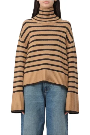 Lisa Yang Turtlenecks, female, , Size: M Striped Turtleneck Sweater