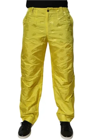 Dolce & Gabbana Straight Trousers, male, , Size: M Monogram Mid Waist Pants