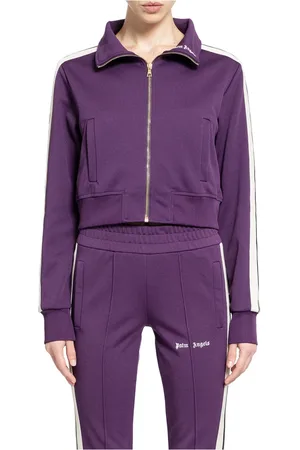 Palm Angels Zip-throughs, female, , Size: XS High-Neck Zip-Through Sweatshirt