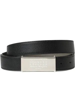 Maison Margiela Belts, male, , Size: 80 CM Leather Belt with Metal Buckle