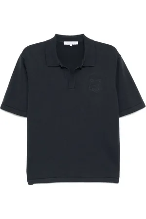 Maison Kitsuné Polo Shirts, male, , Size: M Grey Polo T-shirts and Polos