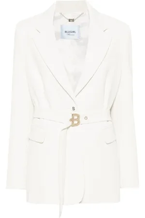 Blugirl Blazers, female, , Size: S Buttoned Coat with Pockets