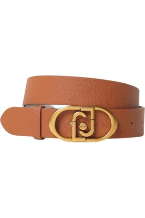 Liu Jo Belts, female, , Size: L Elegant Logo Buckle Leather Belt