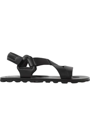 Jil Sander Flat Sandals, male, , Size: 7 US Leather Crisscross Flat Sandals