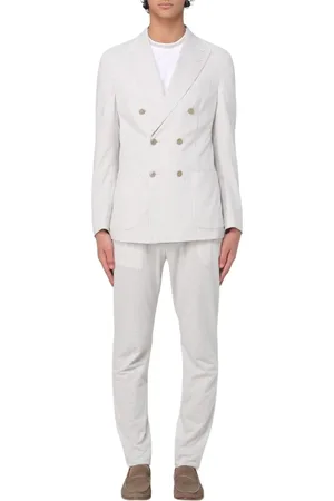 ELEVENTY Double Breasted Suits, male, , Size: XL Striped Suit for Men