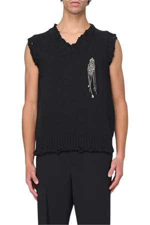 Alexander McQueen Sleeveless Knitwear, male, , Size: XS Sleeveless Sweater Vest