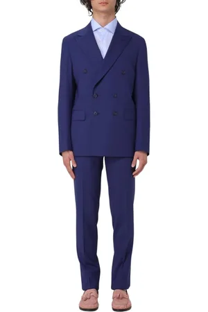 Brian Dales Double Breasted Suits, male, , Size: L Slim Fit Double Breasted Suit
