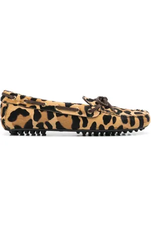 CAR SHOE Loafers, female, , Size: 6 US Leopard Print Flat Shoes
