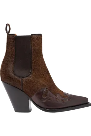 Buttero Cowboy Boots, female, , Size: 9 US Leather Ankle Boots Block Heel