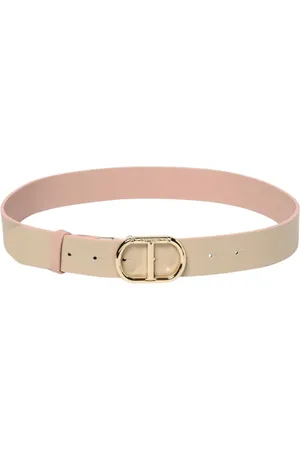 Twin-Set Belts, female, , Size: M Gold Buckle Leather Belt