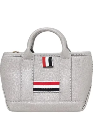 Thom Browne Handbags, female, , Size: ONE SIZE Elegant Grey Mini Tote Bag