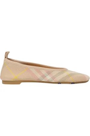 Burberry Ballerinas, female, , Size: 6 US Ivory Knitted Ballerina Flats