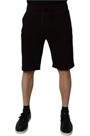 Dolce & Gabbana Casual Shorts, male, , Size: S Maroon Cotton Bermuda Sweatshorts with Logo