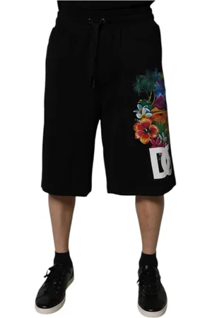 Dolce & Gabbana Casual Shorts, male, , Size: 4XL Logo Floral Print Bermuda Shorts
