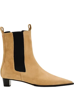 Aeyde Heeled Boots, female, , Size: 10 US Suede Pointed Toe Ankle Boots