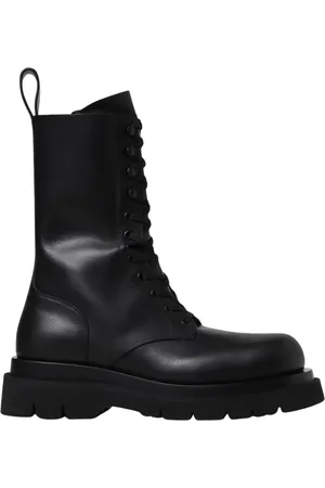 Bottega Veneta Lace-up Boots, female, , Size: 9 US Leather Combat Boots