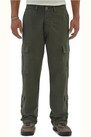 Guess Straight Trousers, male, , Size: W32 Minimalist Logo Trousers with Zip/Button Closure