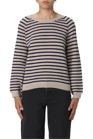 A.P.C. Cashmere Knitwear, female, , Size: L Striped Cashmere Pullover Sweater