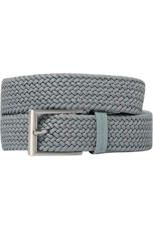 Armani Exchange Belts, female, , Size: 105 CM Grey Woven Fabric Belt