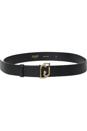 Liu Jo Belts, female, , Size: S Chic Leather Belt with Gold Buckle