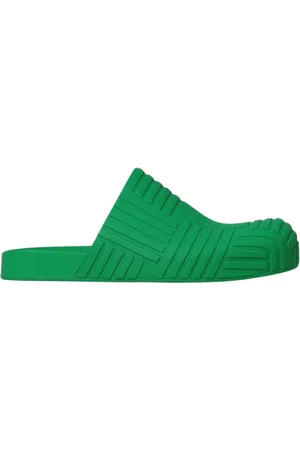 Bottega Veneta Mules, male, , Size: 9 US Rubber Slides Intrecciato Pattern