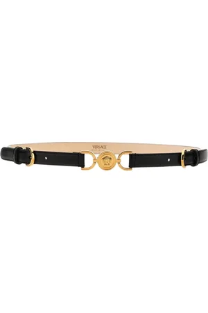 VERSACE Belts, female, , Size: 90 CM Leather Medusa Head Belt