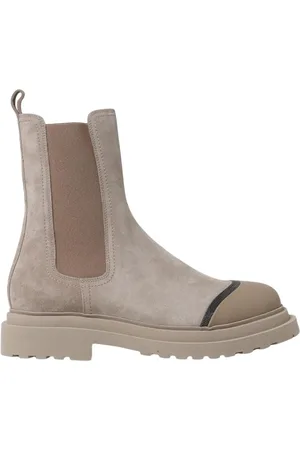Brunello Cucinelli Chelsea Boots, female, , Size: 9 US Elegant Suede Chelsea Ankle Boots