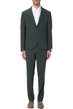 Manuel Ritz Single Breasted Suits, male, , Size: L Blue Two-Button Suit