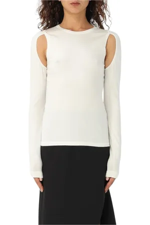 Helmut Lang Long Sleeve Tops, female, , Size: M Cutout Shoulder Sweater Top