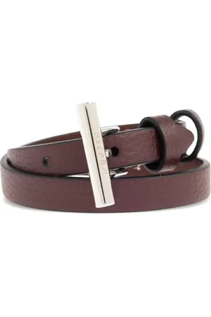 Alexander McQueen Belts, female, , Size: ONE SIZE Leather Brass Fashion Accessory