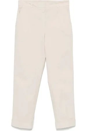 PESERICO SIGN Straight Trousers, male, , Size: S Tapered Trousers with Hook Fastening
