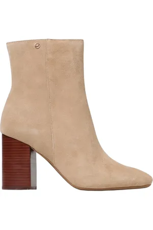 Michael Kors Heeled Boots, female, , Size: 6 1/2 US Chic Suede Block Heel Booties