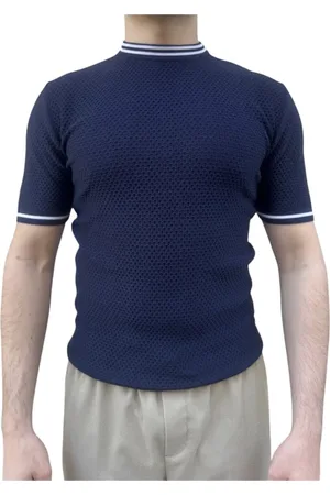 ELEVENTY Round-neck Knitwear, male, , Size: S Crew-Neck Sweaters for Stylish Comfort