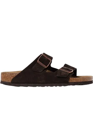 Birkenstock Sliders, male, , Size: 5 US Suede Sandals for Men