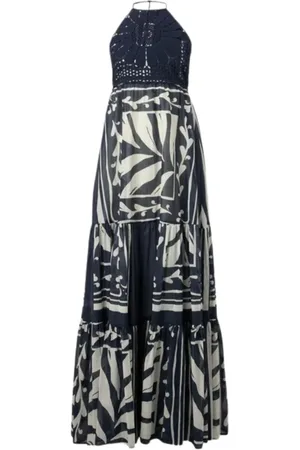 Twin-Set Maxi Dresses, female, , Size: S Tropical Print Maxi Dress