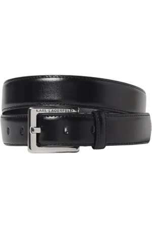 Karl Lagerfeld Belts, female, , Size: 85 CM Leather Belt with Metal Buckle