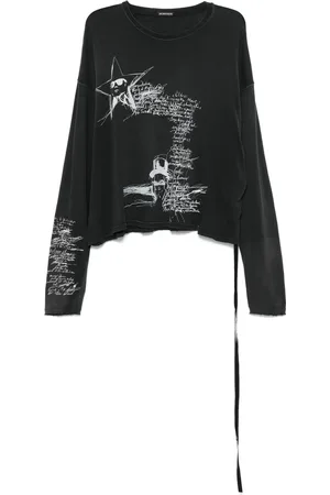 ANN DEMEULEMEESTER Long Sleeve Tops, male, , Size: M Crew Neck Long Sleeve T-shirt
