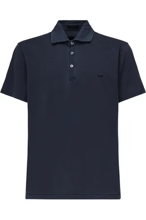 FAY Polo Shirts, male, , Size: S Jersey Polo Shirt Embroidered Logo