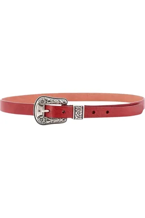 Golden Goose Belts, female, , Size: 85 CM Western Buckle Leather Belt