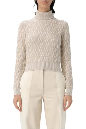 Fendi Turtlenecks, female, , Size: S Textured Knit Turtleneck Sweater