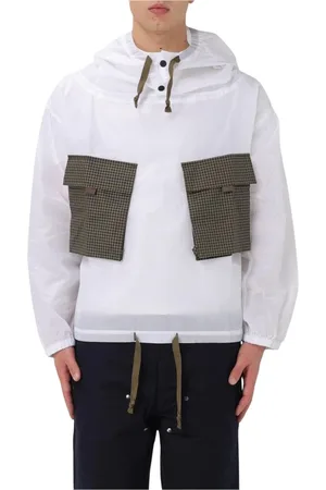 Brain Dead Light Jackets, male, , Size: XL Check Pocket Hoodie