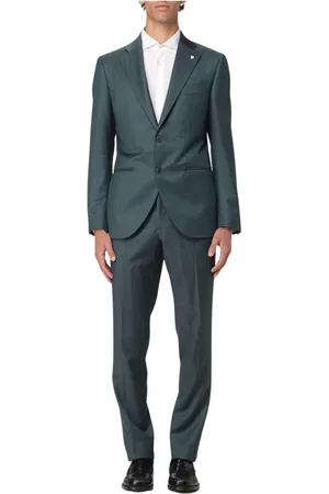 LUIGI BIANCHI MANTOVA Single Breasted Suits, male, , Size: M Two-Piece Slim Fit Suit