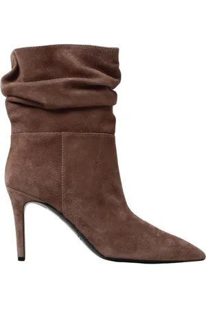 Via Roma Heeled Boots, female, , Size: 6 US Black Suede Stiletto Ankle Boots