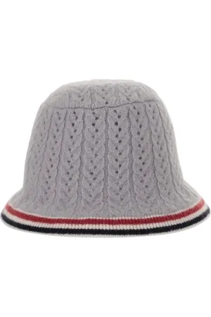 Thom Browne Hats, female, , Size: S Wool Blend Hat with Tricolor Pattern