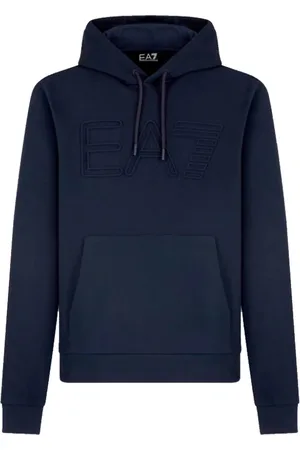 EA7 Hoodies, male, , Size: L Cotton Sweater Hoodie Regular Fit