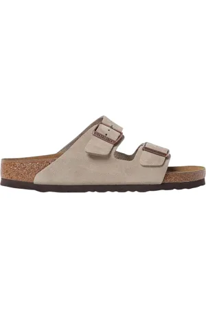 Birkenstock Sliders, male, , Size: 4 US Classic Suede Sandals