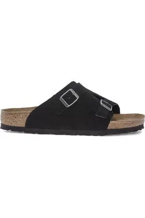 Birkenstock Sliders, male, , Size: 12 US Suede Leather Sandals