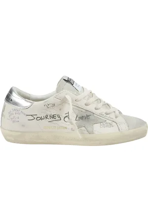 Golden Goose Sneakers, female, , Size: 11 US Graphic Super-Star Sneakers with Padded Ankle